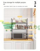 Рафт за микровълнова с три нива стабилна конструкция и PVC рафтове